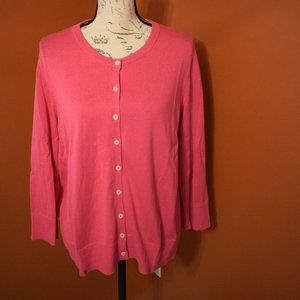 3/21$ Pink Croft & Barrow Cardigan long sleeve LP